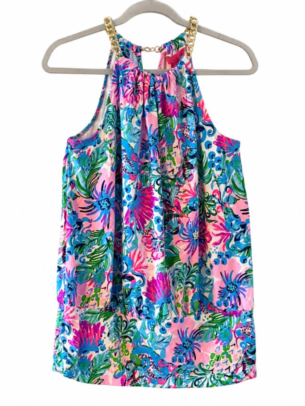 Lilly Pulitzer Bowen Halter Top Mandevilla Baby Paradise Petals sz. Small NWOT
